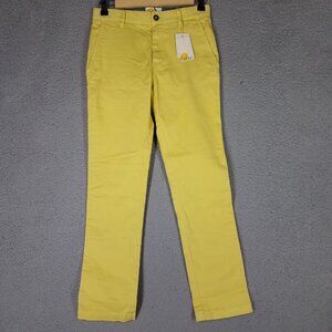 NEW Boden Pants Girl's 11y Chino Preppy Straight Casual Stretch 26" Yellow